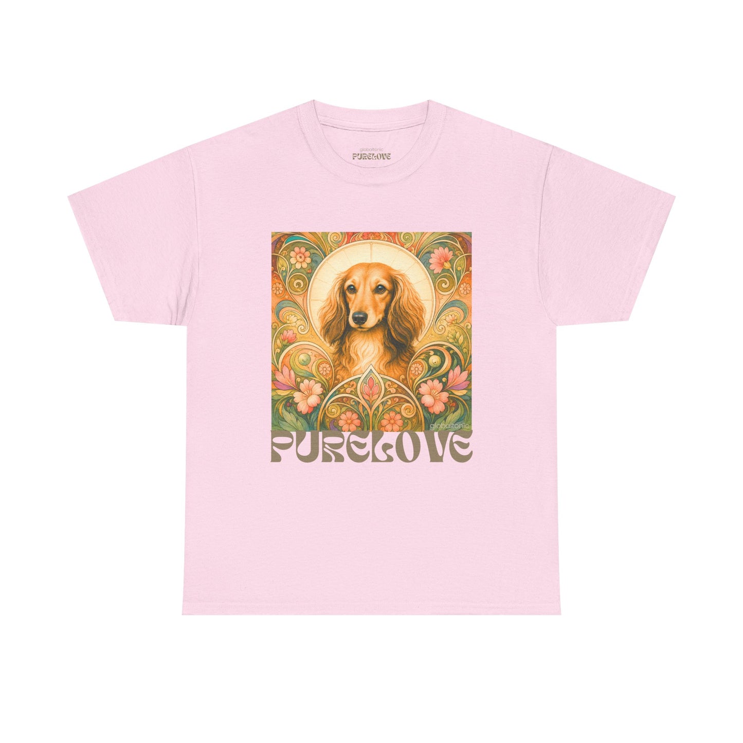 Dachshund Tan Longhair Vintage Graphic T-Shirt – Unisex Cotton Tee for Dog Lovers