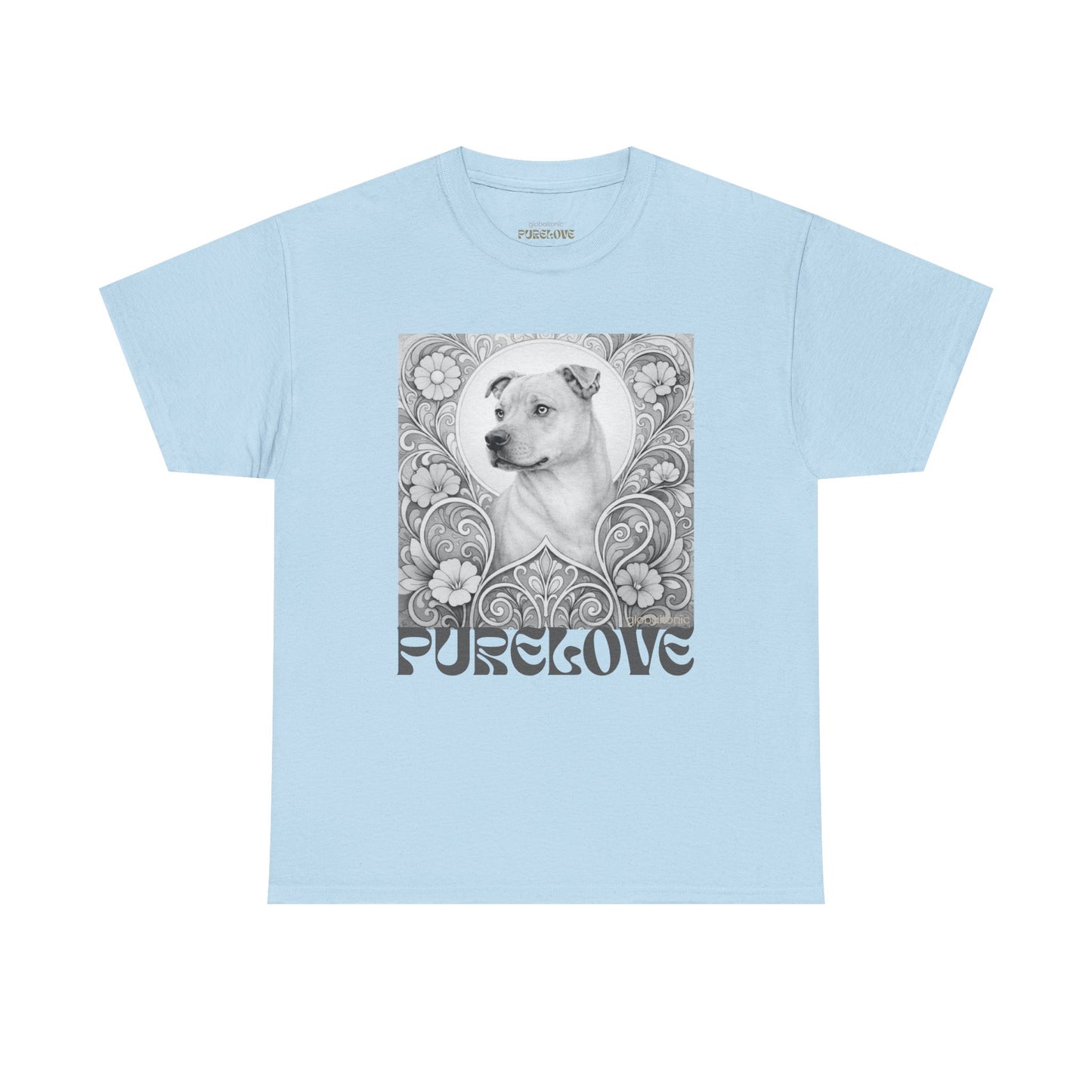 Staffy Tan Vintage Graphic T-Shirt – Unisex Cotton Tee for Dog Lovers (Black & White)