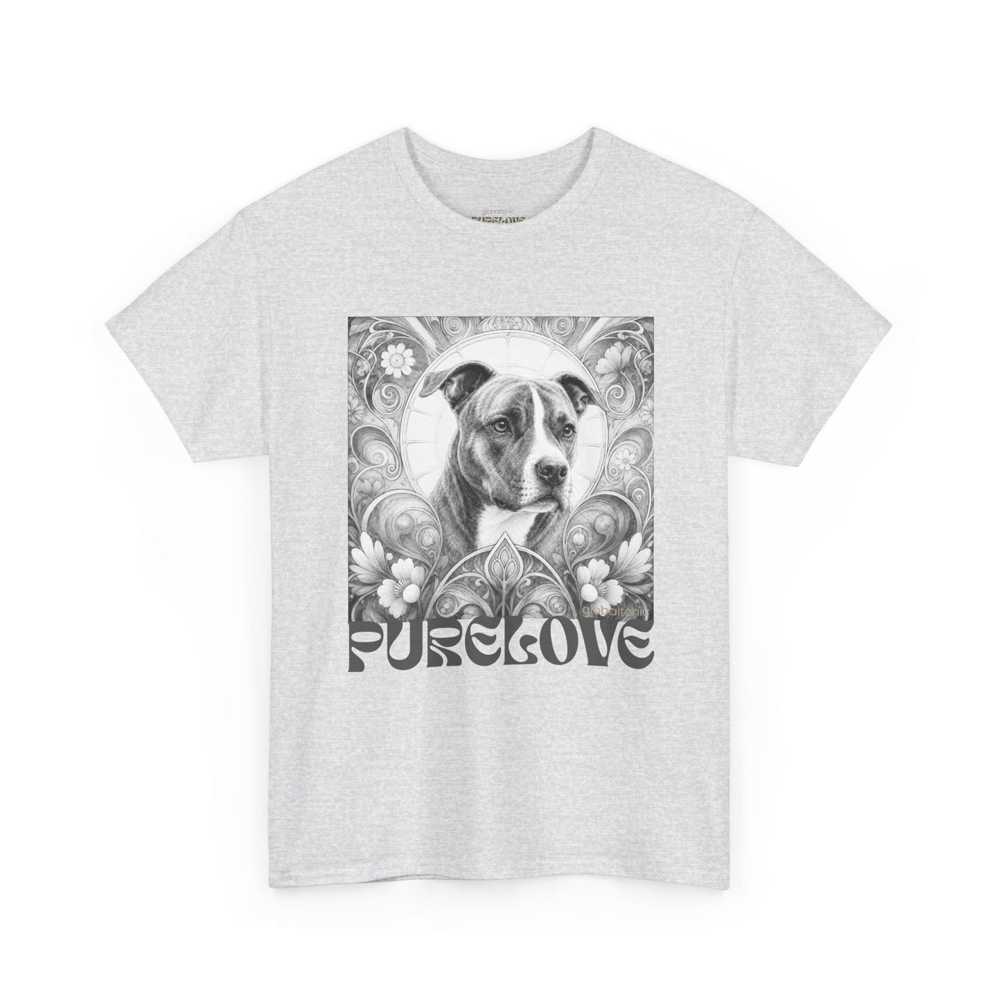 Staffy (Coco) Bull Terrier Vintage Unisex Cotton Tee for Dog Lovers (Black & White)