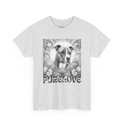 Staffy (Coco) Bull Terrier Vintage Unisex Cotton Tee for Dog Lovers (Black & White)