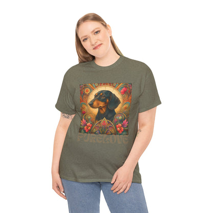 Dachshund Black Tan Vintage Graphic T-Shirt – Unisex Cotton Tee for Dog Lovers
