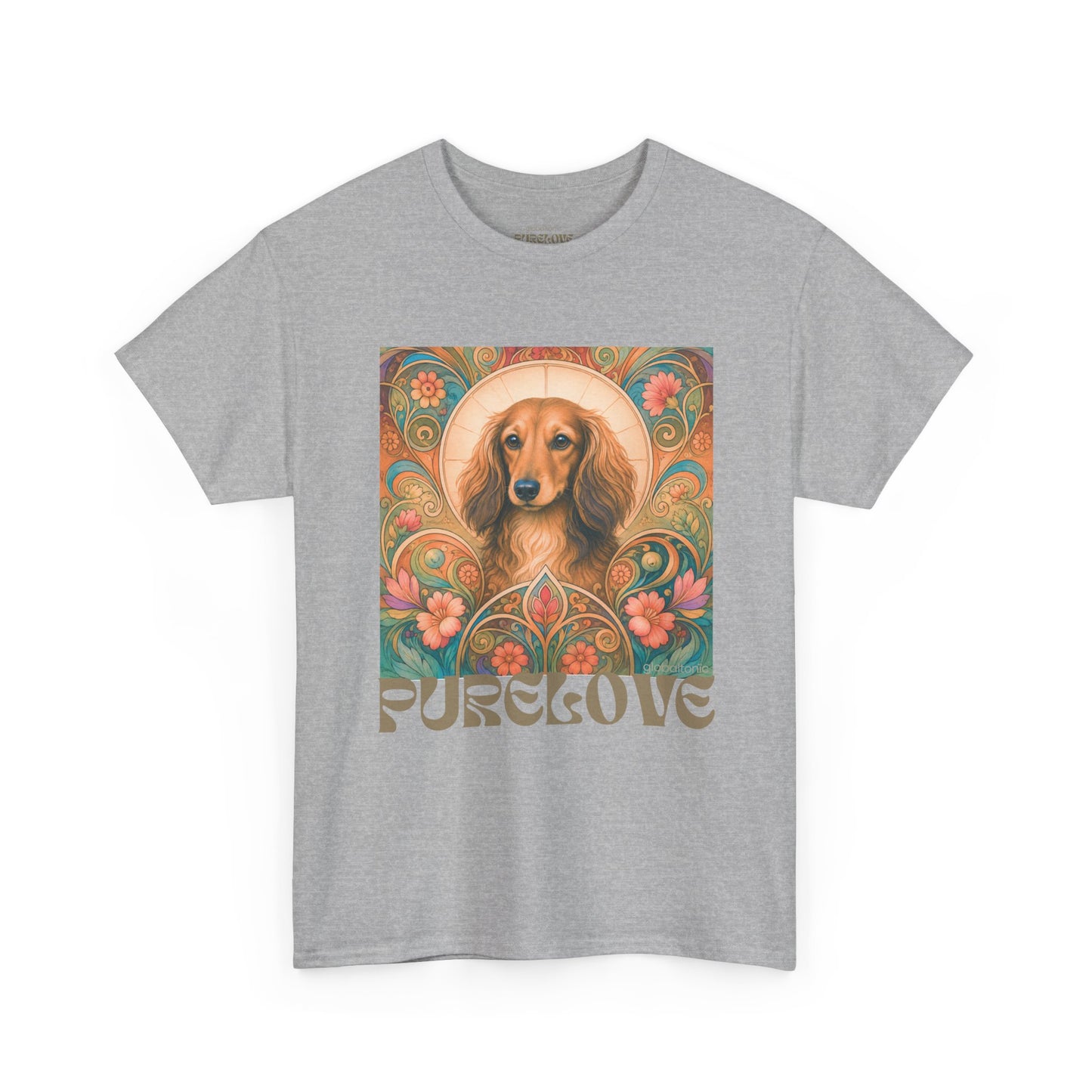 Dachshund Tan Longhair Vintage Graphic T-Shirt – Unisex Cotton Tee for Dog Lovers