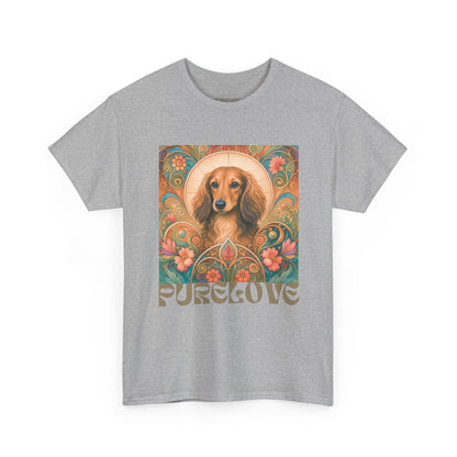 Dachshund Tan Longhair Vintage Graphic T-Shirt – Unisex Cotton Tee for Dog Lovers