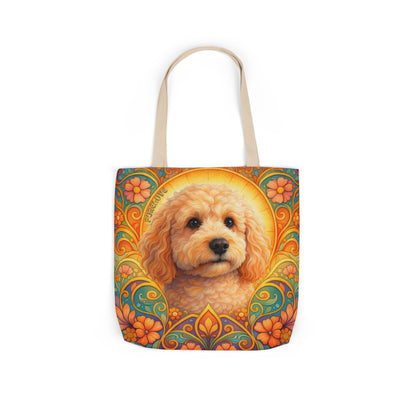 Goldendoodle (Groodle) All-Over Print Canvas Tote Bag – Colourful Artistic Dog Lover Gift