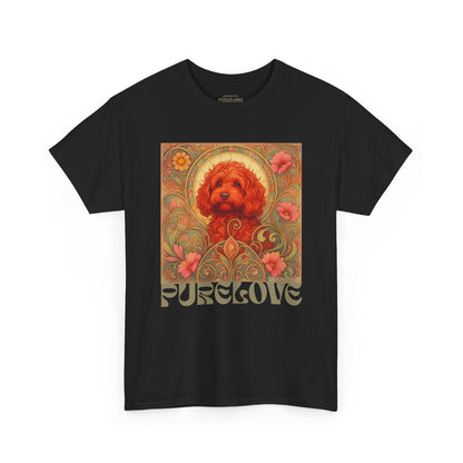 Strawberry Cavapoo (Cavoodle) Vintage Graphic T-shirt -Unisex Cotton Tee for Dog Lovers