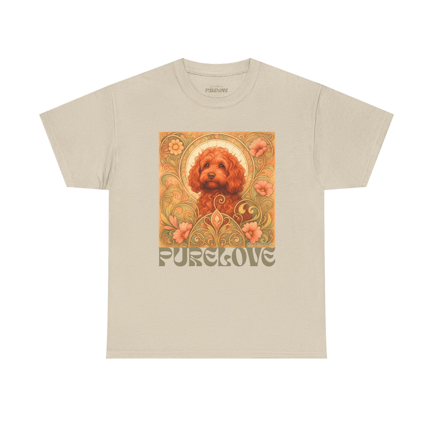 Strawberry Cavapoo (Cavoodle) Vintage Graphic T-shirt -Unisex Cotton Tee for Dog Lovers
