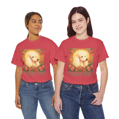 White Poodle Vintage Graphic T-Shirt – Unisex Cotton Tee for Dog Lovers