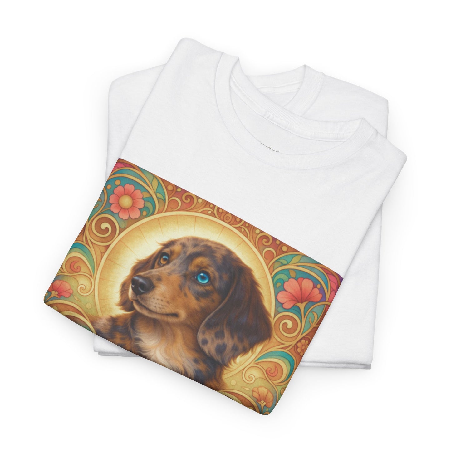 Dachshund Merle Wirehaired Vintage Unisex Cotton Tee for Dog Lovers