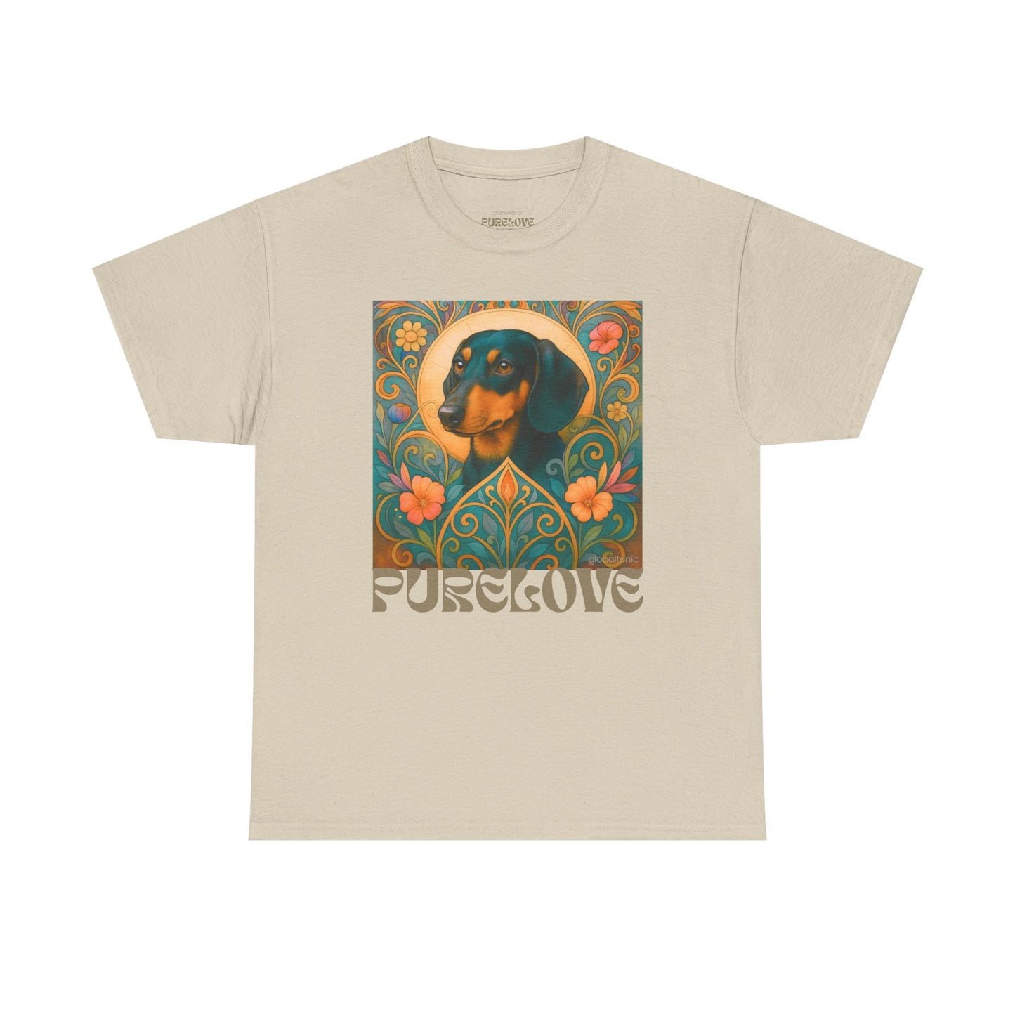 Dachshund Black Tan Shorthair Vintage Graphic T-shirt - Unisex Cotton Tee for Dog Lovers