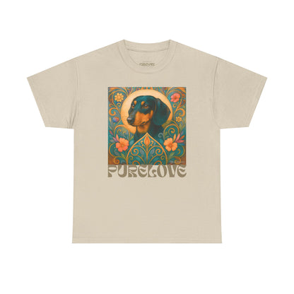 Dachshund Black Tan Shorthair Vintage Graphic T-shirt - Unisex Cotton Tee for Dog Lovers