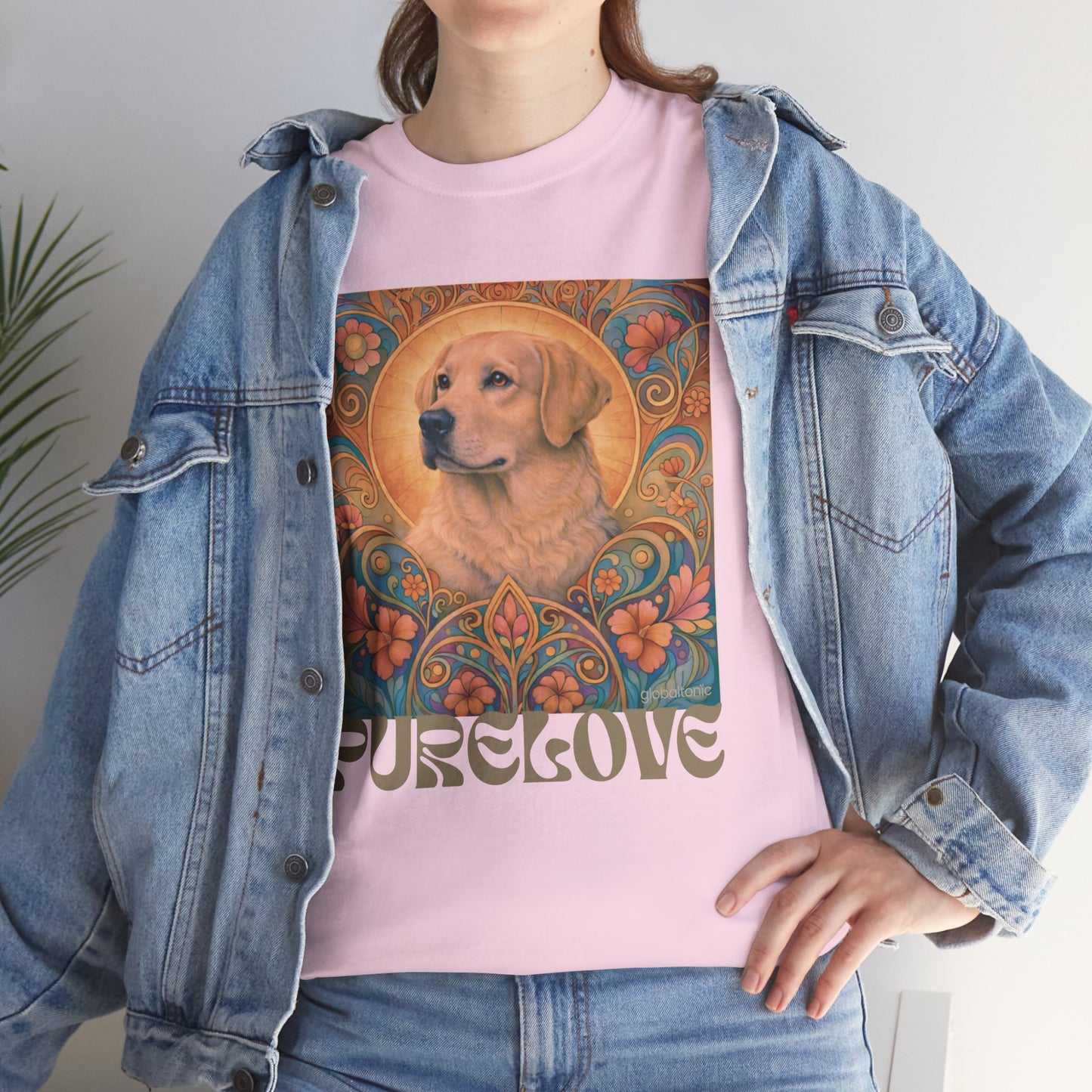 Golden Labrador Vintage Graphic T-shirt - Unisex Cotton Tee for Dog Lovers