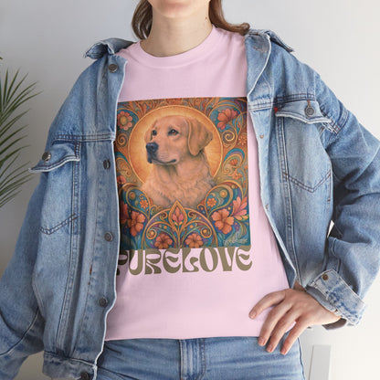 Golden Labrador Vintage Graphic T-shirt - Unisex Cotton Tee for Dog Lovers