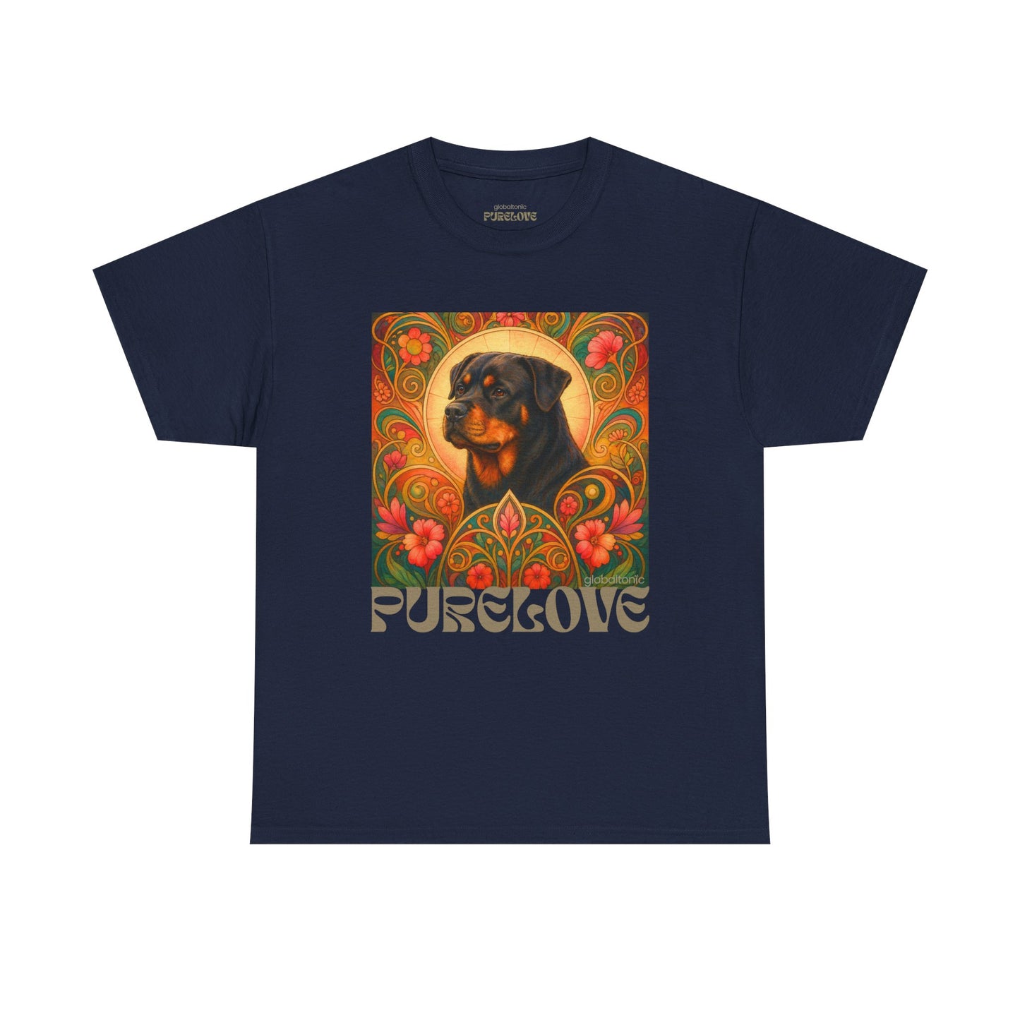 Rottweiler Buddha Vintage Graphic T-Shirt – Unisex Cotton Tee for Dog Lovers