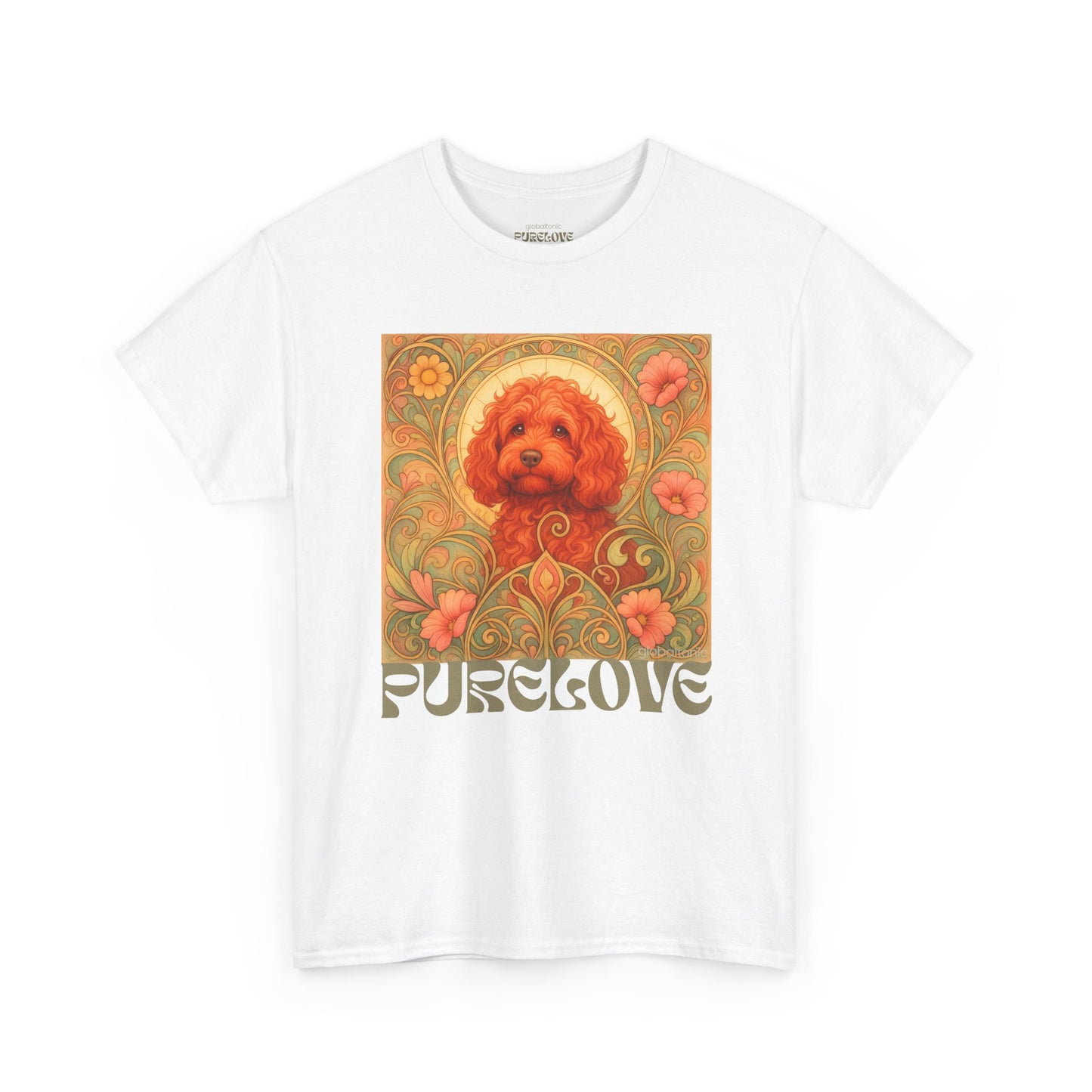 Strawberry Cavapoo (Cavoodle) Vintage Graphic T-shirt -Unisex Cotton Tee for Dog Lovers