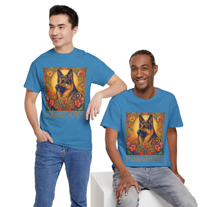 German Shepherd Vintage Graphic T-Shirt – Unisex Cotton Tee for Dog Lovers