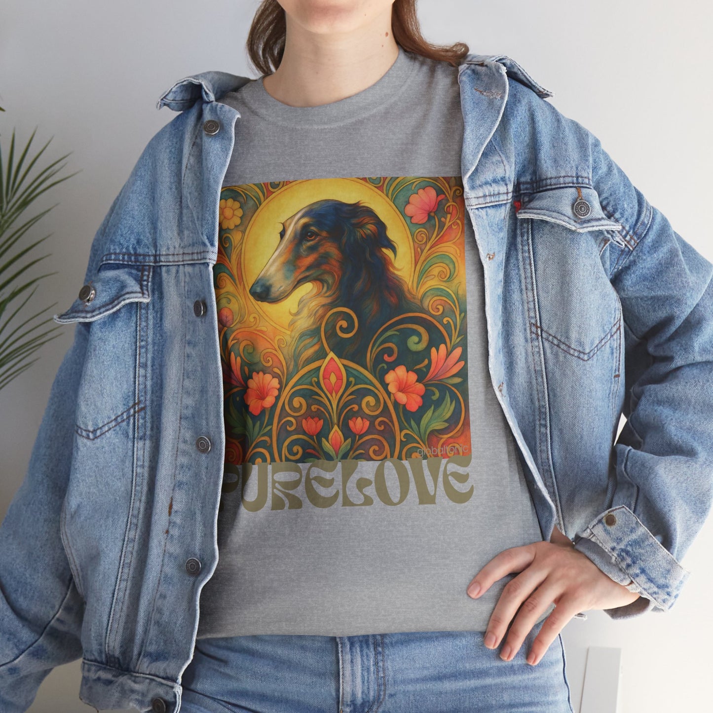 Borzoi Vintage Graphic T-Shirt – Unisex Cotton Tee for Dog Lovers
