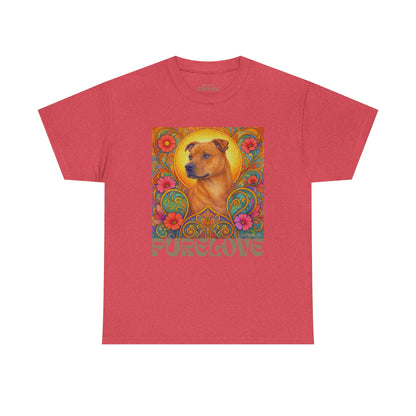 Staffy Tan Vintage Graphic T-Shirt – Unisex Cotton Tee for Dog Lovers