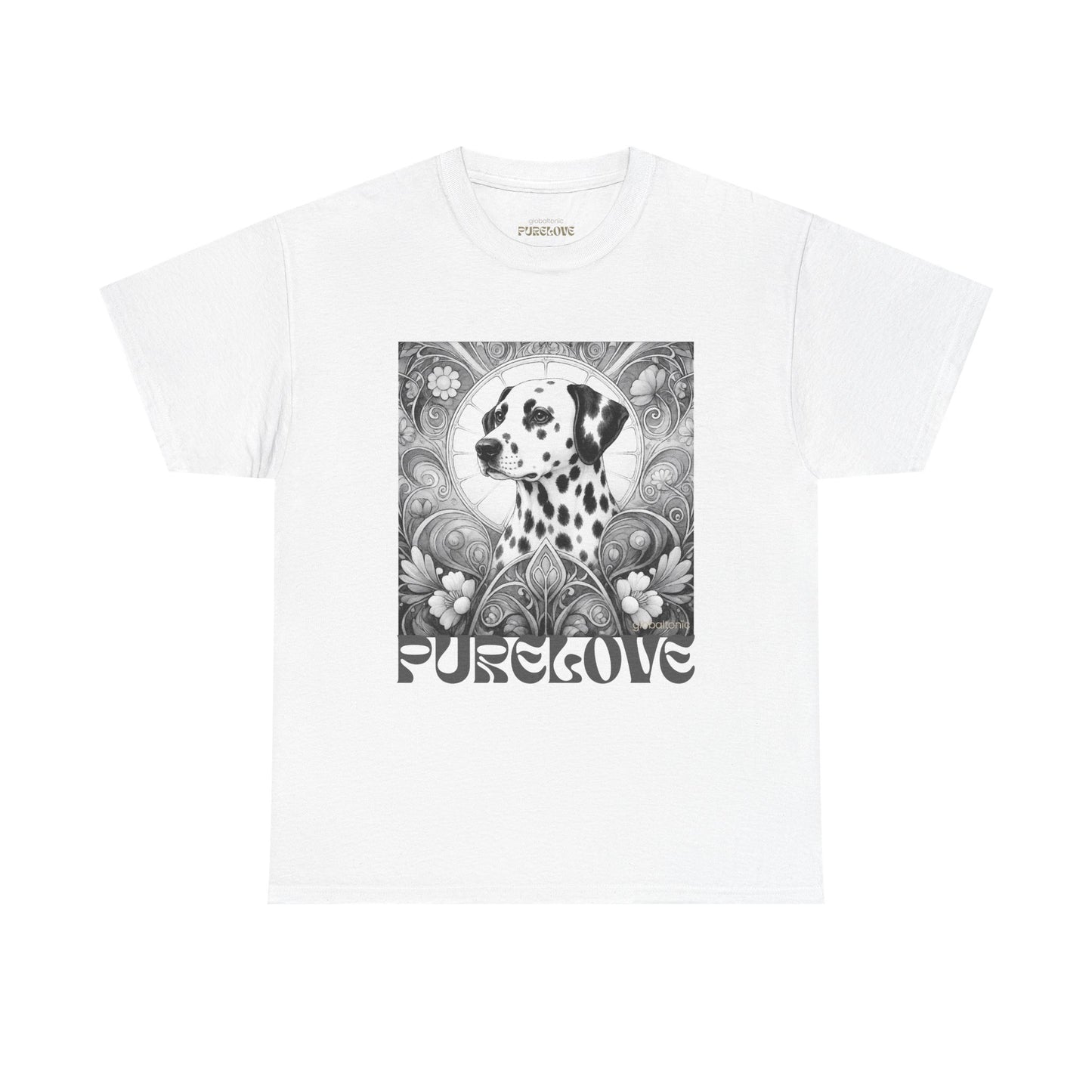 Dalmatian Vintage Unisex Cotton Tee for Dog Lovers (Black & White)
