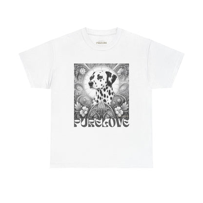 Dalmatian Vintage Unisex Cotton Tee for Dog Lovers (Black & White)