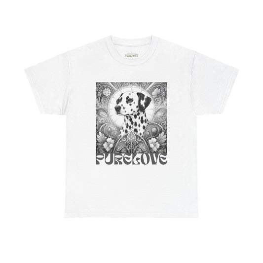 Dalmatian Vintage Unisex Cotton Tee for Dog Lovers (Black & White)