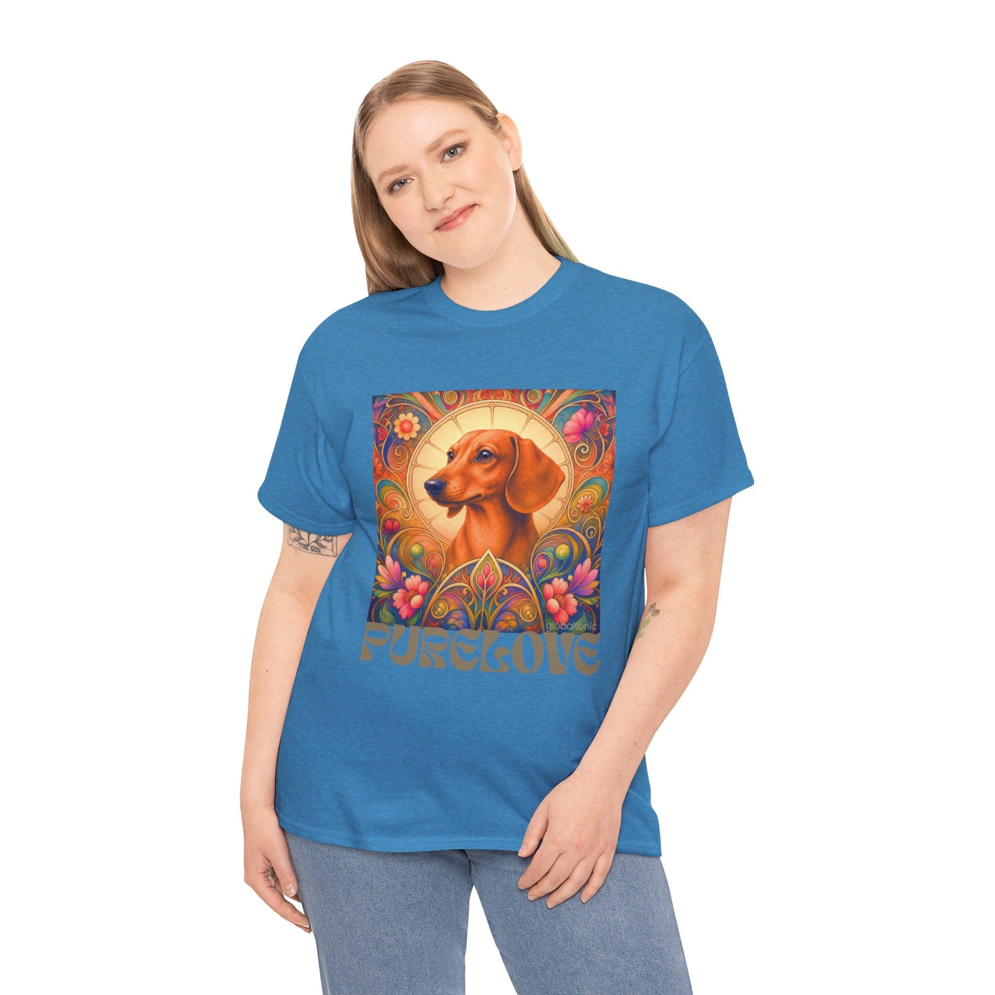 Dachshund Tan Vintage Graphic T-Shirt – Unisex Cotton Tee for Dog Lovers