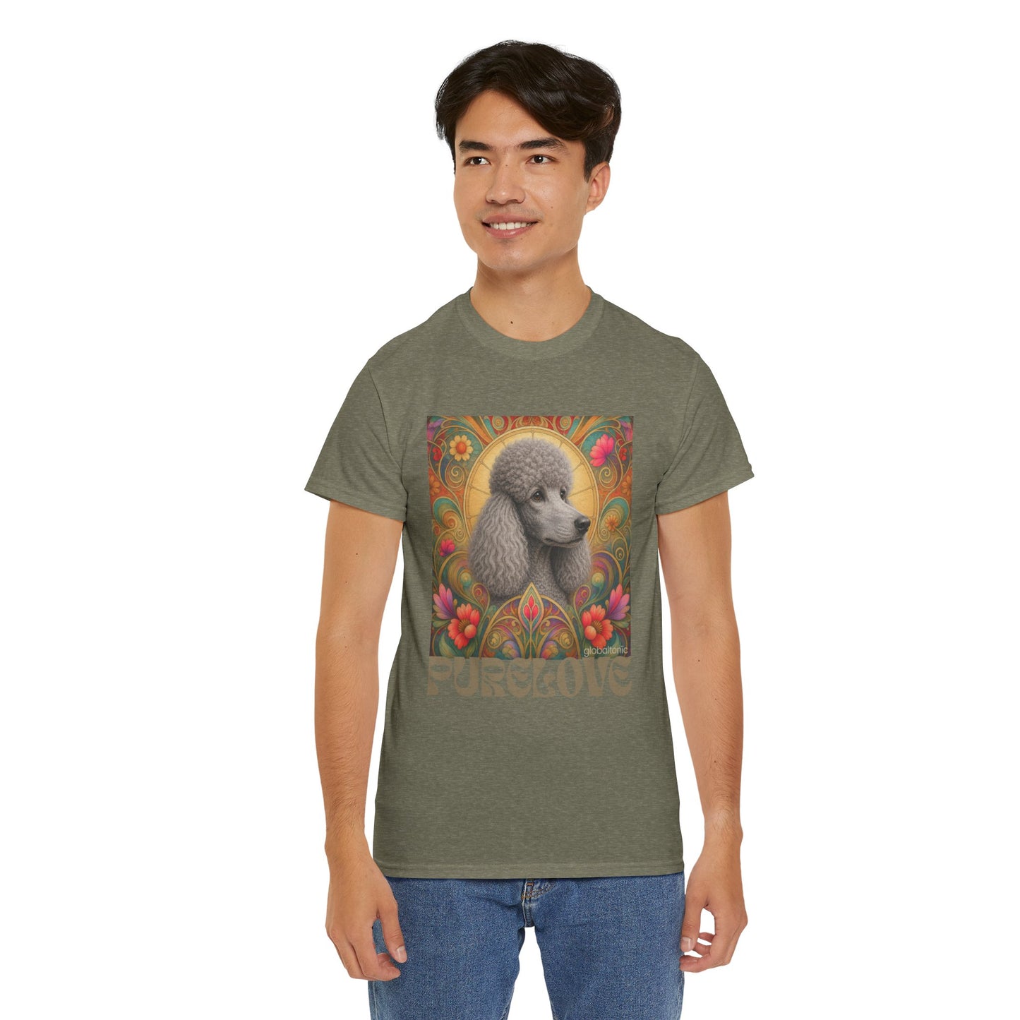 Poodle Grey Vintage Graphic T-Shirt – Unisex Cotton Tee for Dog Lovers