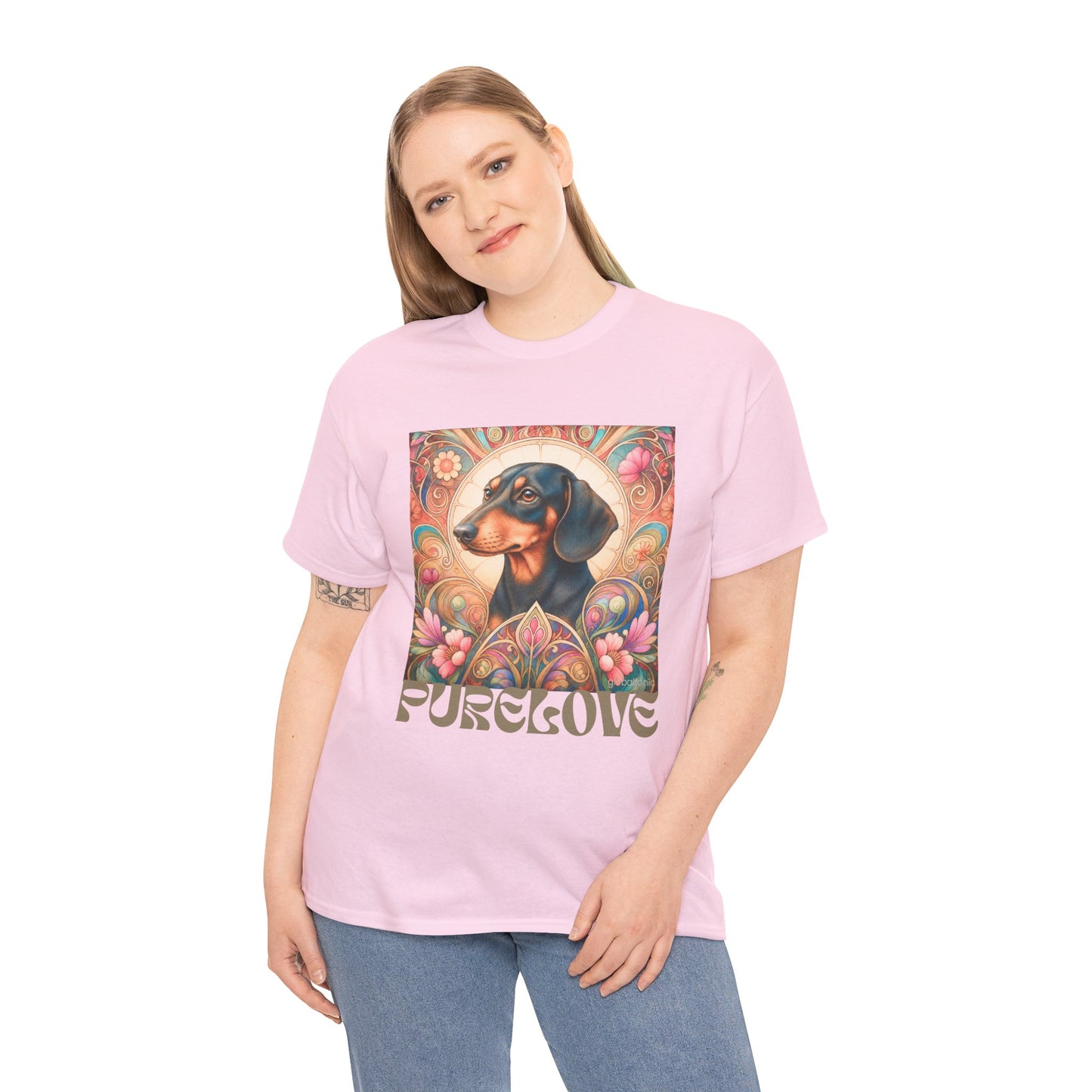 Dachshund Black Tan Vintage Graphic T-Shirt – Unisex Cotton Tee for Dog Lovers
