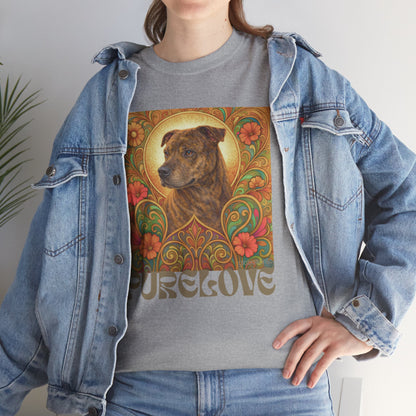 Staffy Brown Brindle Vintage Graphic T-Shirt – Unisex Cotton Tee for Dog Lovers