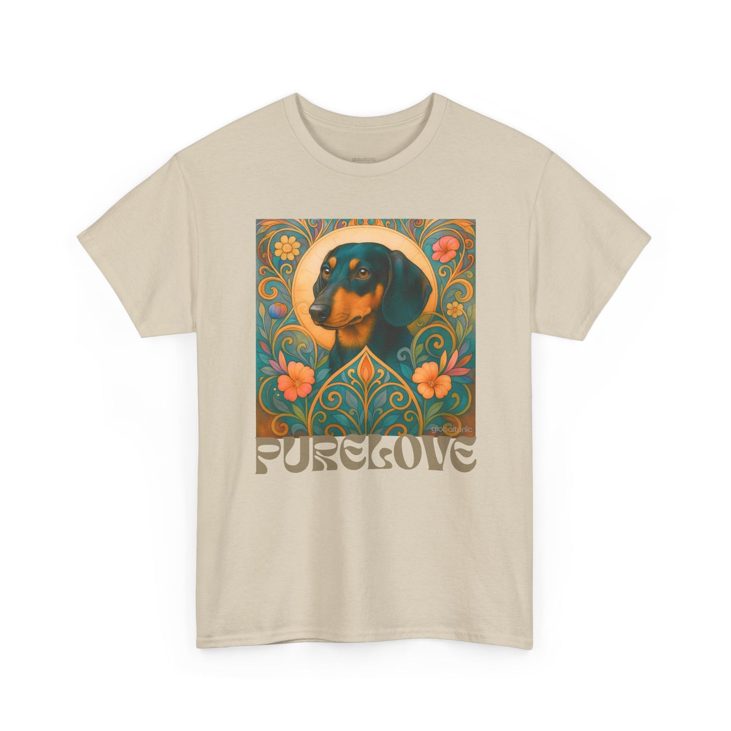 Dachshund Black Tan Shorthair Vintage Graphic T-shirt - Unisex Cotton Tee for Dog Lovers