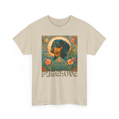 Dachshund Black Tan Shorthair Vintage Graphic T-shirt - Unisex Cotton Tee for Dog Lovers
