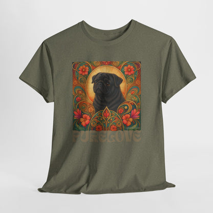 Pug Black Vintage Graphic T-Shirt – Unisex Cotton Tee for Dog Lovers