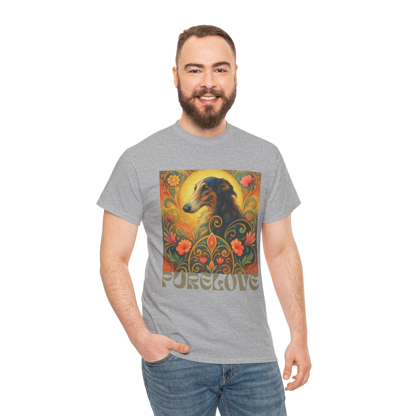 Borzoi Vintage Graphic T-Shirt – Unisex Cotton Tee for Dog Lovers