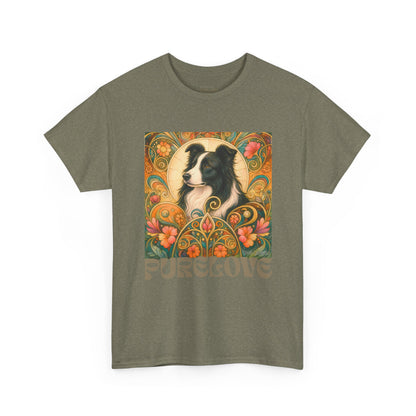 Border Collie (Black & White) Vintage Graphic T-Shirt – Unisex Cotton Tee for Dog Lovers