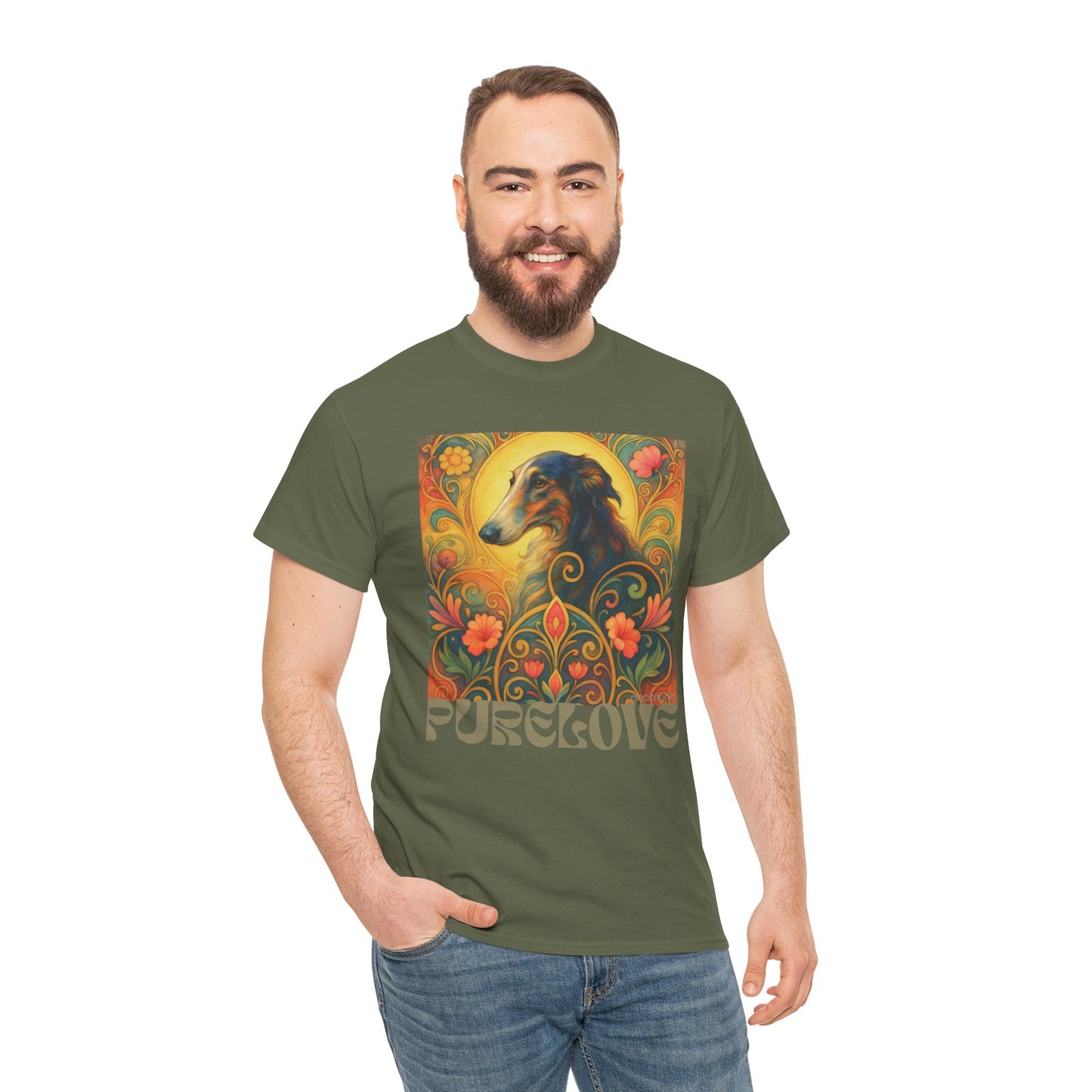 Borzoi Vintage Graphic T-Shirt – Unisex Cotton Tee for Dog Lovers