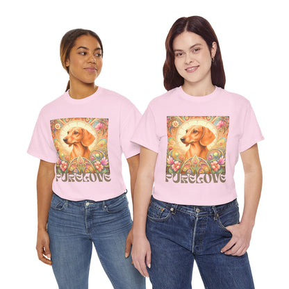 Dachshund Tan Vintage Graphic T-Shirt – Unisex Cotton Tee for Dog Lovers