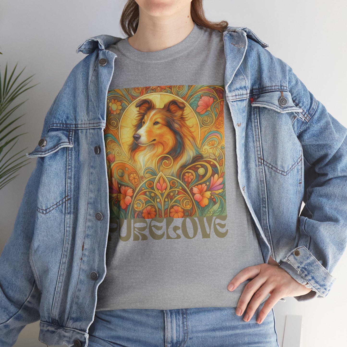Collie Vintage Graphic T-shirt - Unisex Cotton Tee for Dog Lovers