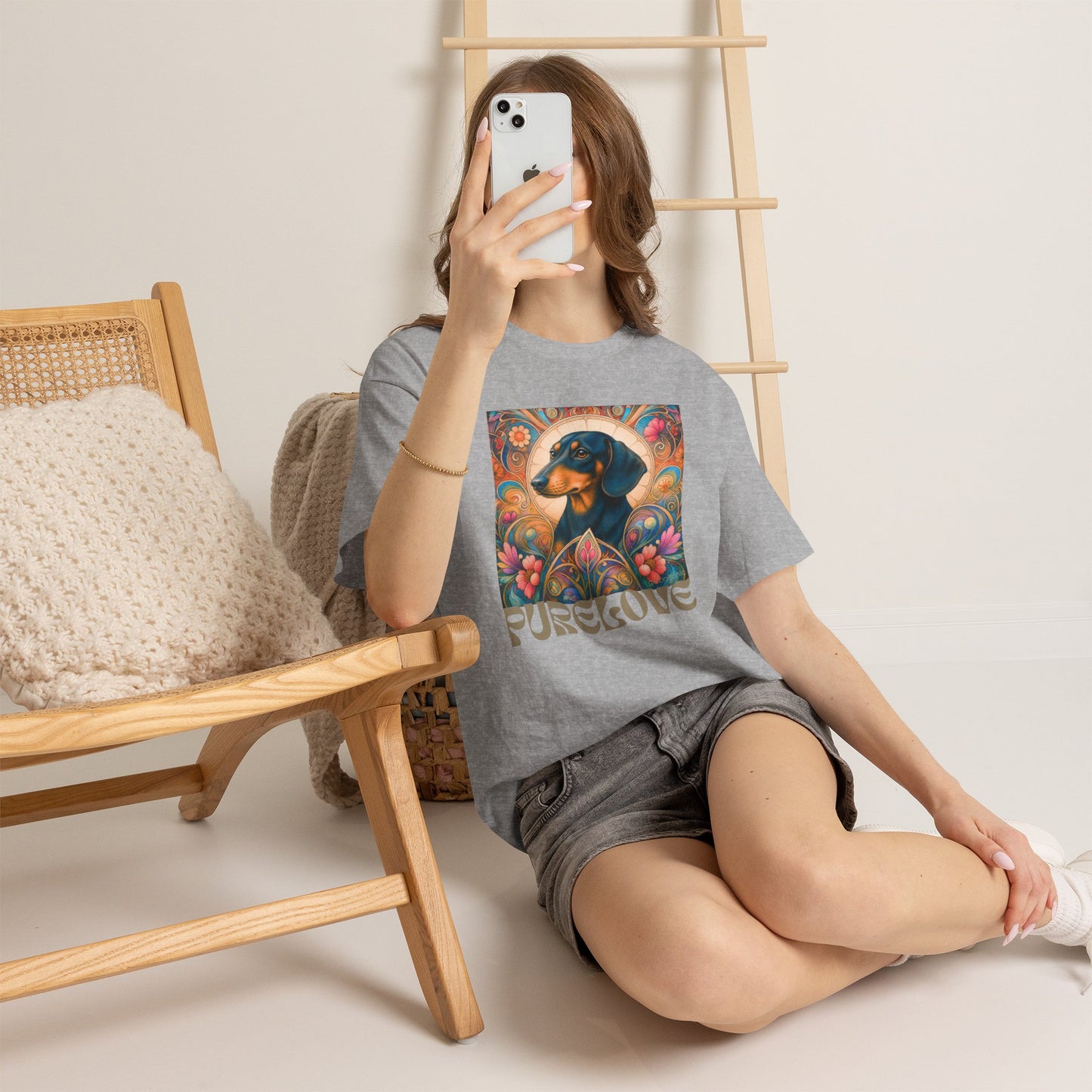 Dachshund Black Tan Vintage Graphic T-Shirt – Unisex Cotton Tee for Dog Lovers