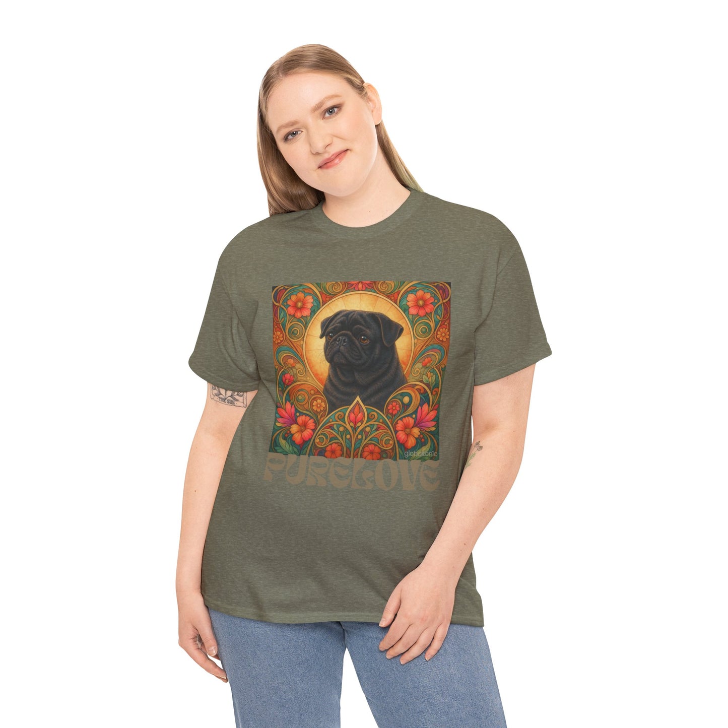 Pug Black Vintage Graphic T-Shirt – Unisex Cotton Tee for Dog Lovers