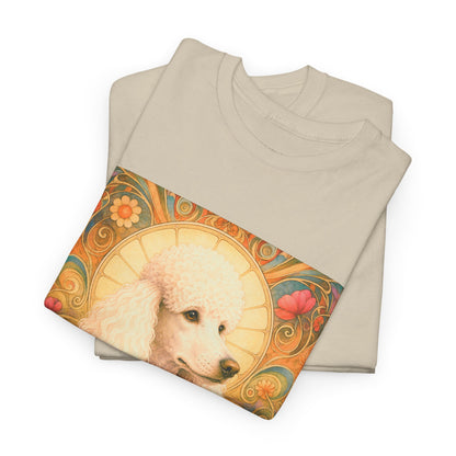 White Poodle Vintage Graphic T-Shirt – Unisex Cotton Tee for Dog Lovers