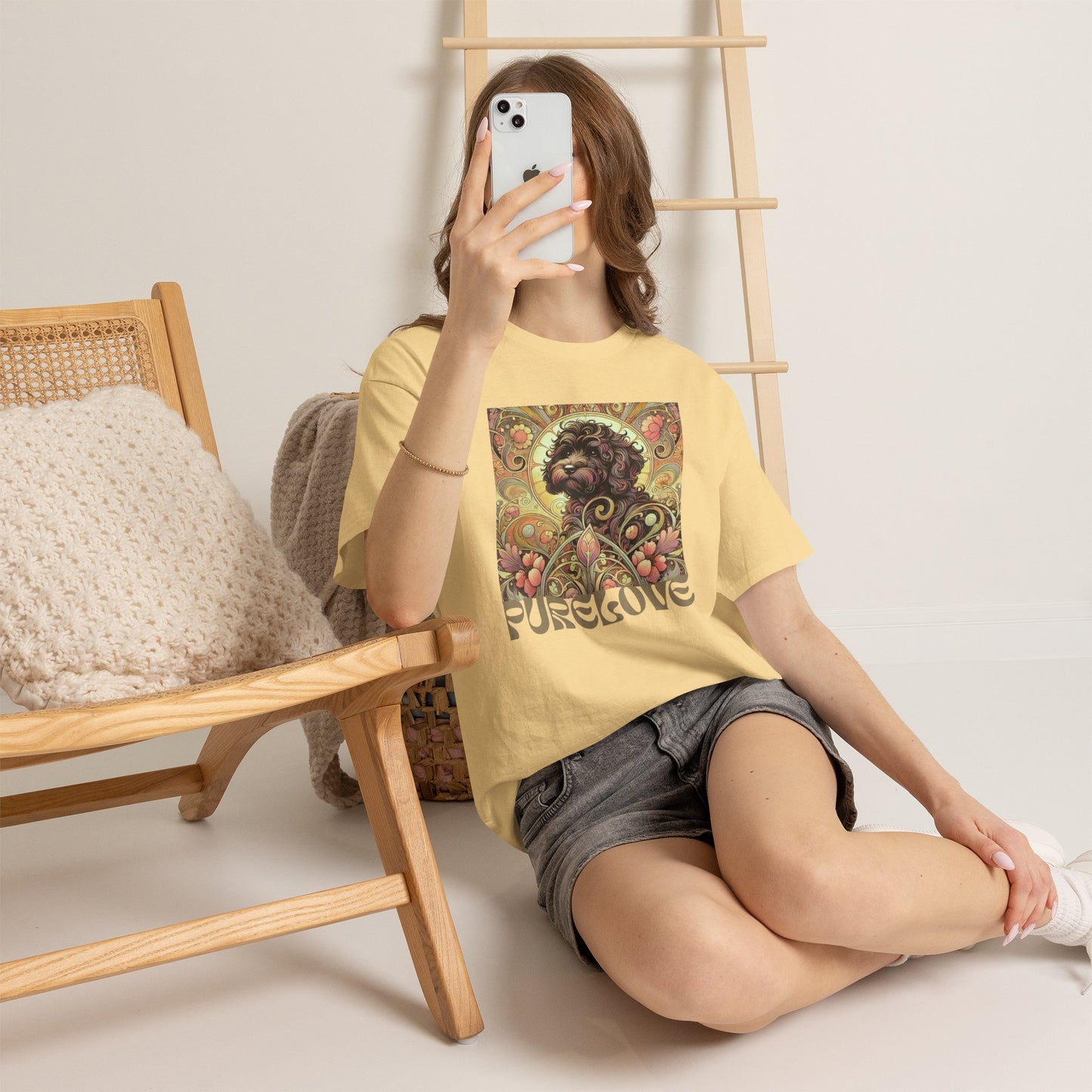 Black Cavapoo (Cavoodle) Vintage Graphic T-Shirt – Unisex Cotton Tee for Dog Lovers