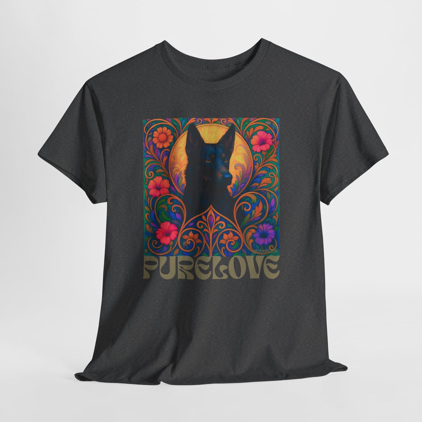 Black Kelpie Vintage Graphic T-Shirt – Unisex Cotton Tee for Dog Lovers