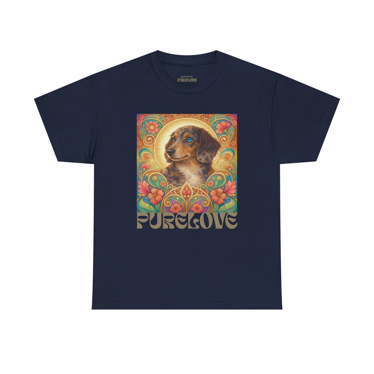Dachshund Merle Wirehaired Vintage Unisex Cotton Tee for Dog Lovers