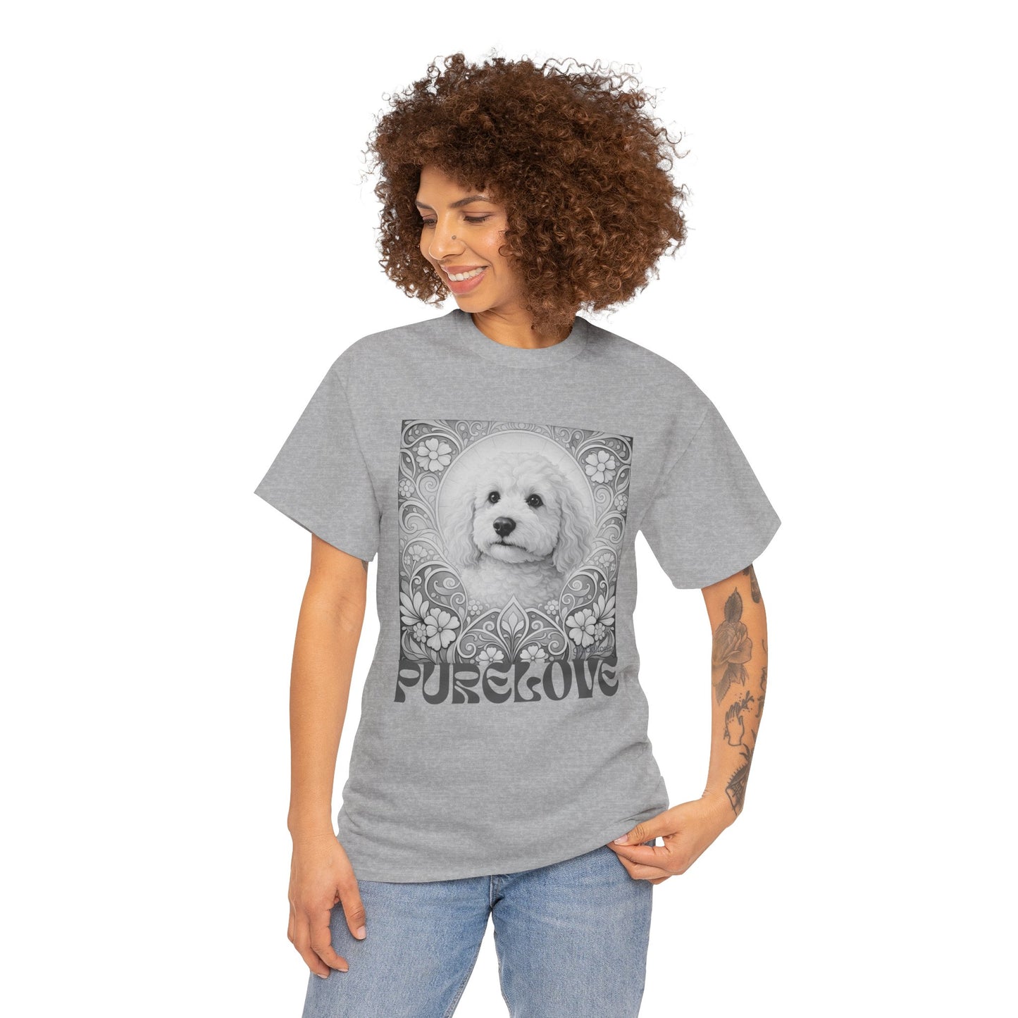 Goldendoodle (Groodle) Vintage Graphic T-Shirt – Unisex Cotton Tee for Dog Lovers (Black & White)