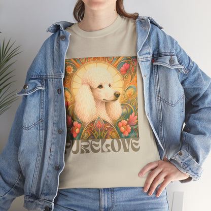 White Poodle Vintage Graphic T-Shirt – Unisex Cotton Tee for Dog Lovers