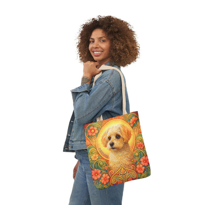 Foxypoo (Foodle) All-Over Print Canvas Tote Bag – Colourful Artistic Dog Lover Gift