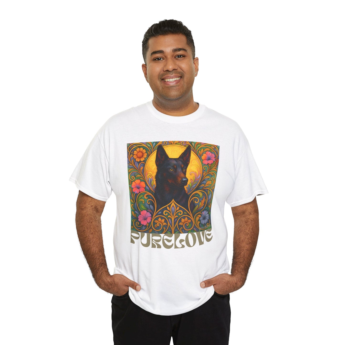 Black Kelpie Vintage Graphic T-Shirt – Unisex Cotton Tee for Dog Lovers