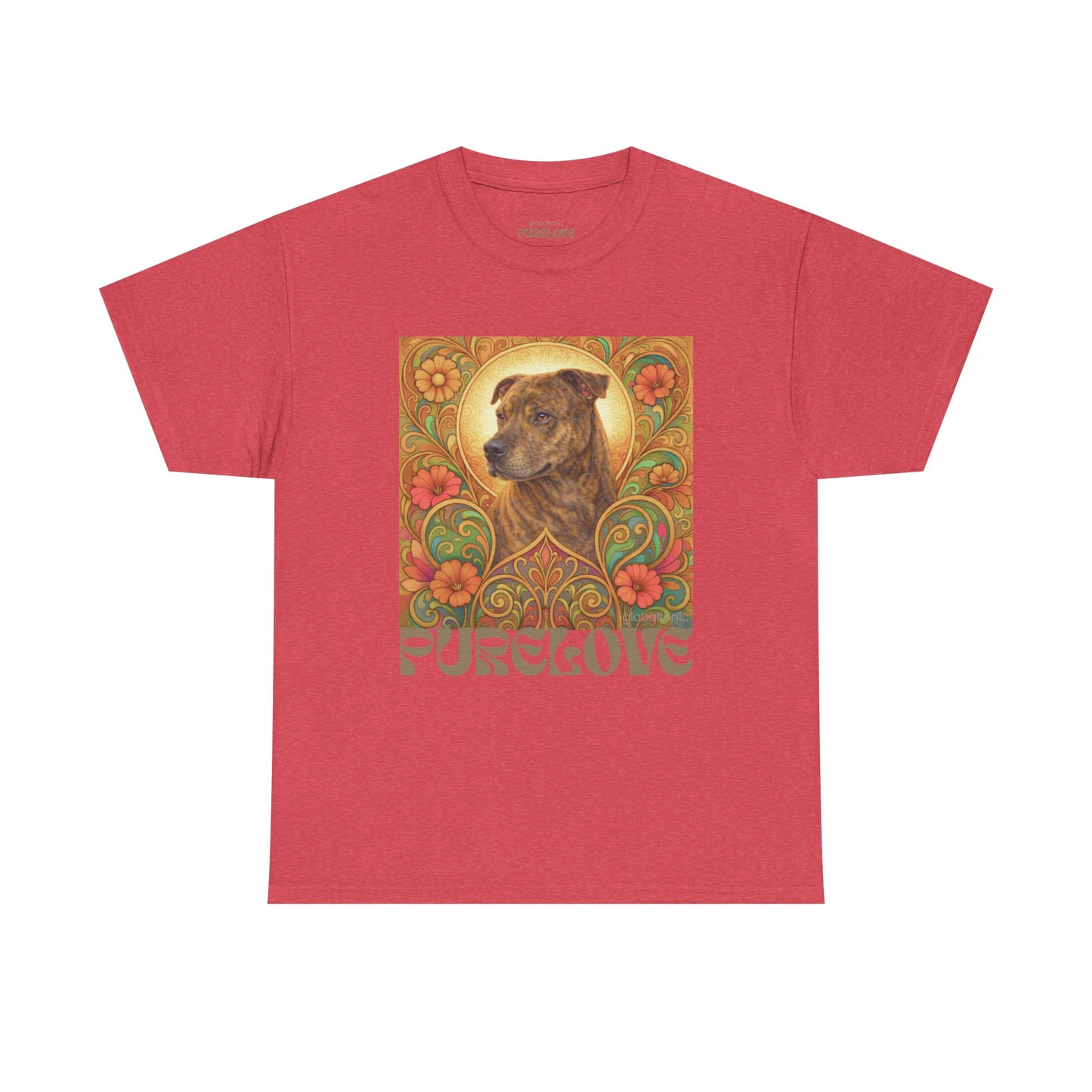 Staffy Brown Brindle Vintage Graphic T-Shirt – Unisex Cotton Tee for Dog Lovers