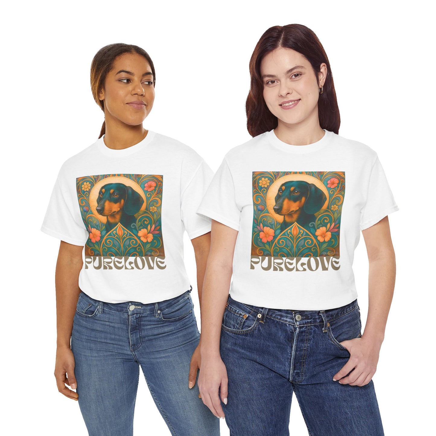 Dachshund Black Tan Shorthair Vintage Graphic T-shirt - Unisex Cotton Tee for Dog Lovers