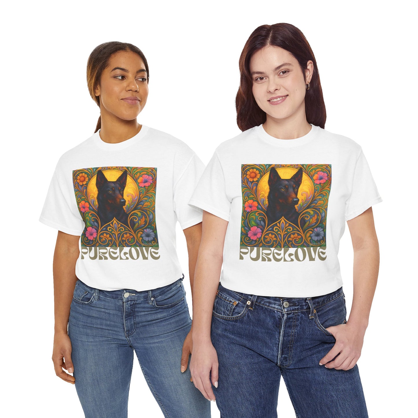 Black Kelpie Vintage Graphic T-Shirt – Unisex Cotton Tee for Dog Lovers