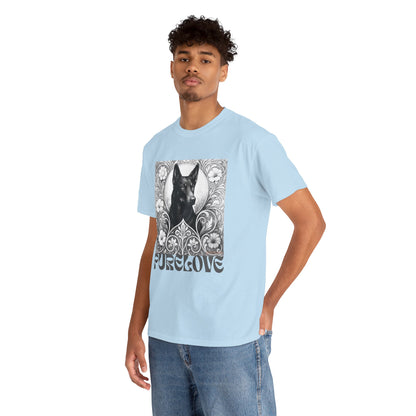 Kelpie Black Vintage Unisex Cotton Tee for Dog Lovers (Black & White)